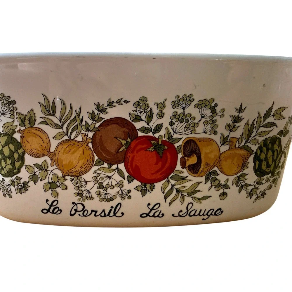 Corning Ware Spice‎ O' Life Casserole Dish Set L'Echalote Le Persil GrandmaCore